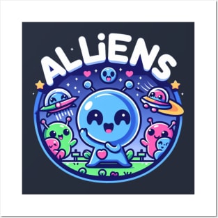 alliens Posters and Art